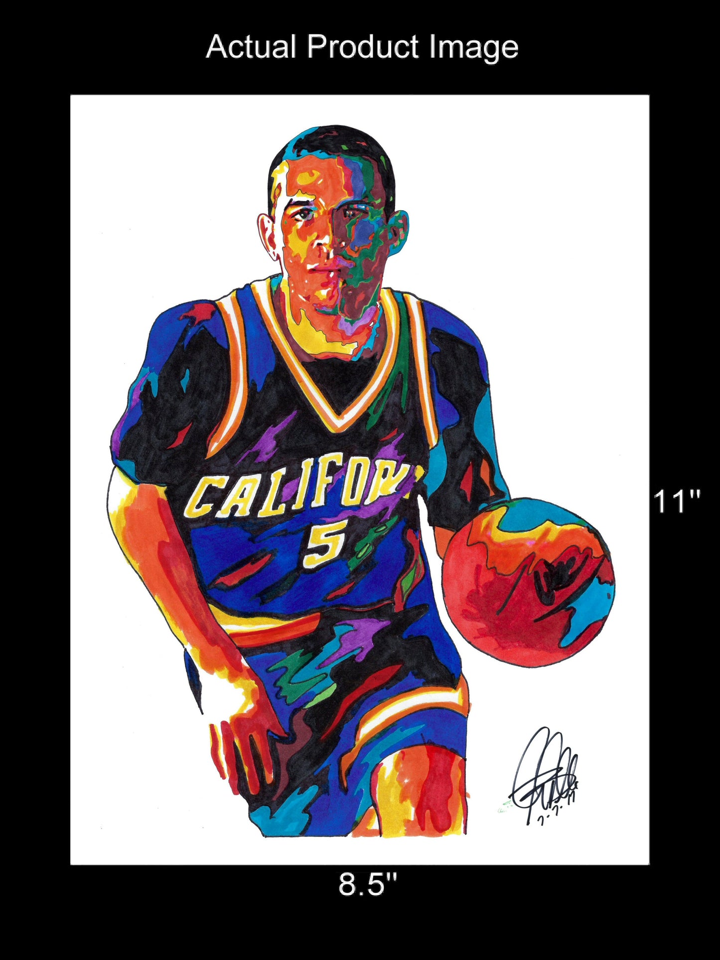 Jason Kidd Golden Bears Basketball Sports Poster Print Wall Art 8.5x11