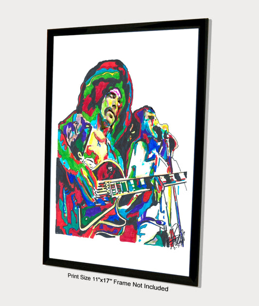 Neal Schon Steve Perry Journey Guitar Rock Music Poster Print Wall Art 11x17