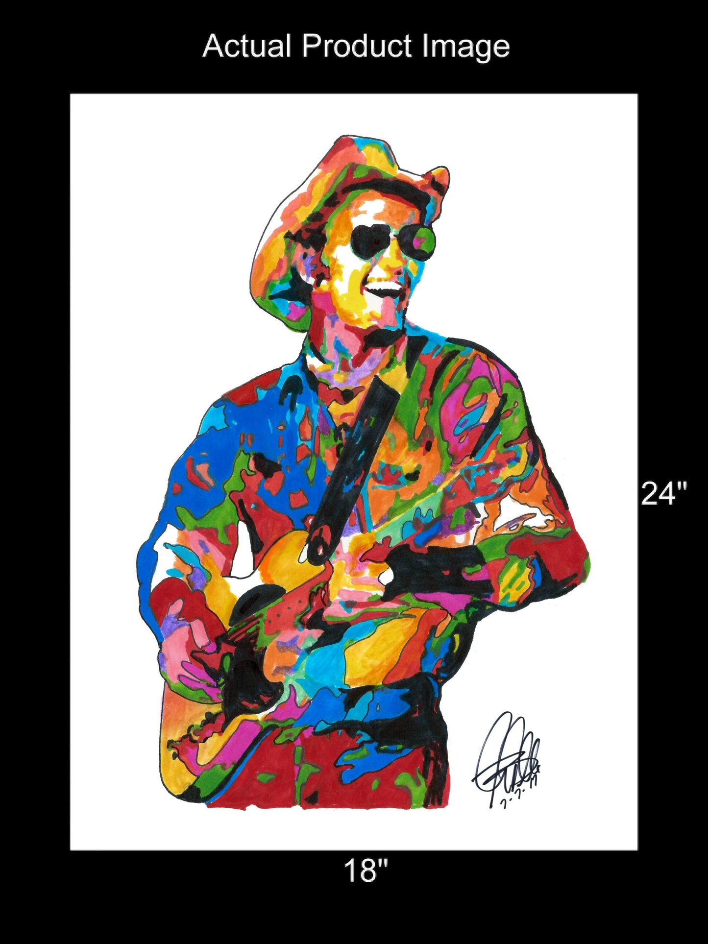 Jerry Reed Singer Guitar Country Rock Music Poster Print Wall Art 18x24