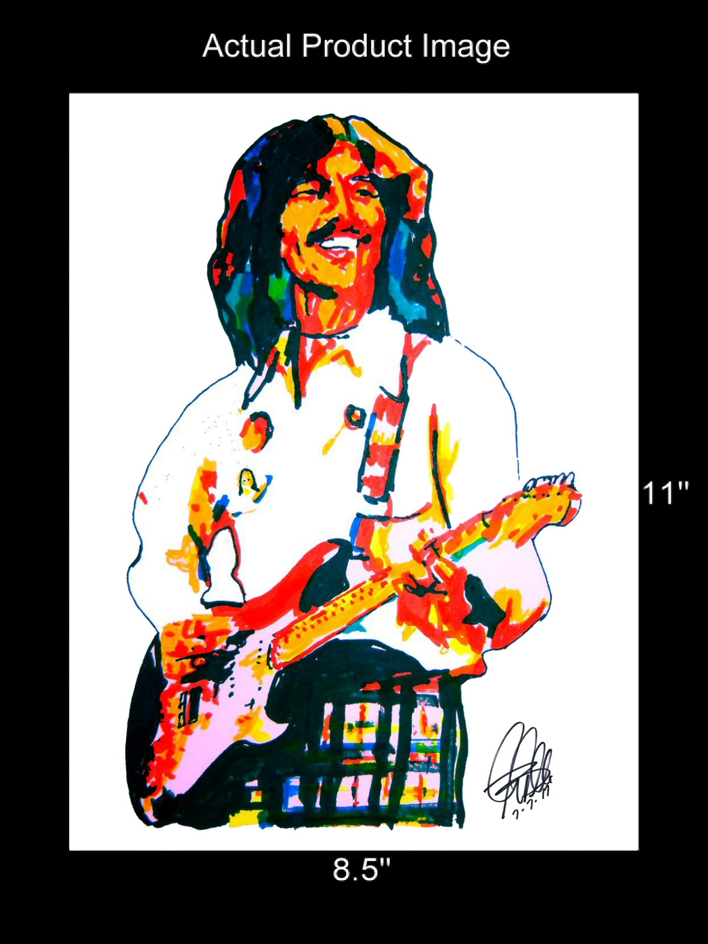 George Harrison The Beatles Singer Guitar Rock Music Poster Print 8.5x11