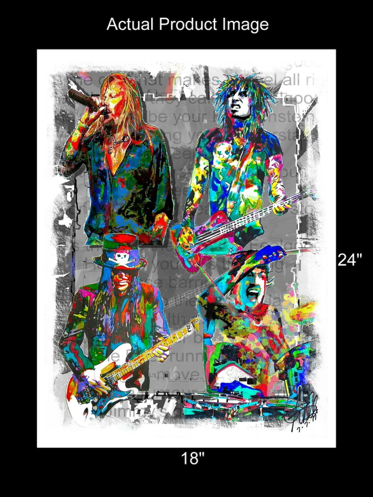 Motley Crue Heavy Metal Hard Rock Music Poster Print Wall Art 18x24