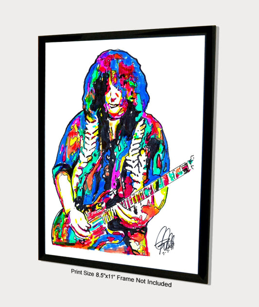 Lesley West Guitar Rock Music Poster Print Wall Art 8.5x11