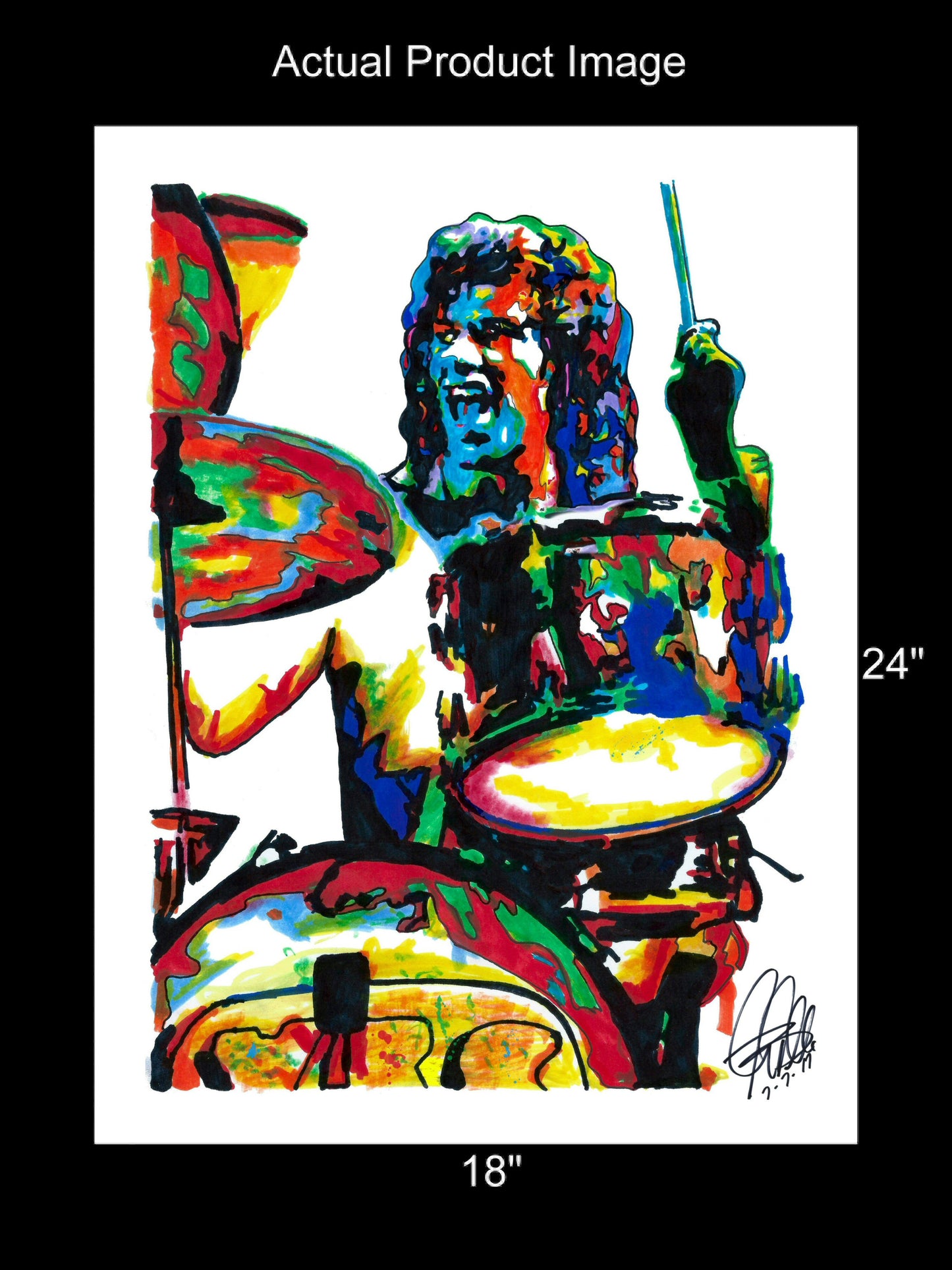 Bill Bruford of Yes Drummer Rock Music Poster Print Wall Art 18x24