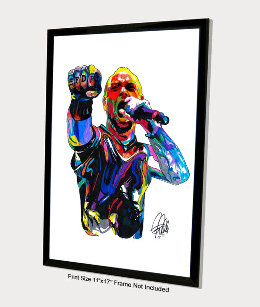 Ivan Moody Five Finger Death Punch Rock Metal Music Poster Print Wall Art 11x17