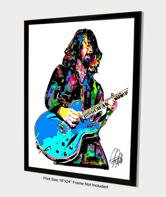 Dave Grohl Foo Fighters Hard Rock Music Poster Print Wall Art 18x24