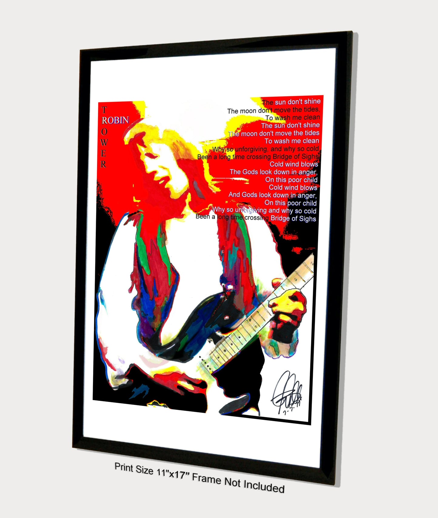 Robin Trower Bridge of Sighs Guitar Hard Rock Music Poster Print Wall Art 11x17