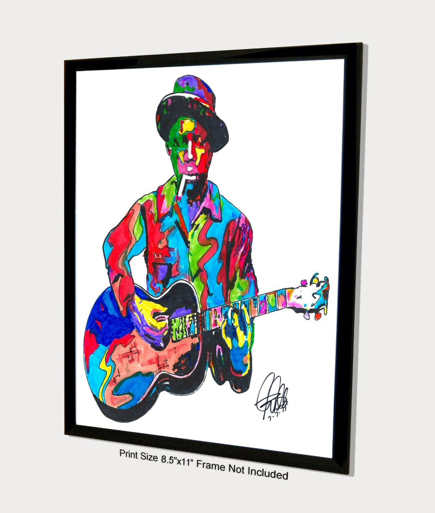 Robert Johnson Singer Blues Guitar Music Poster Print Wall Art 8.5x11