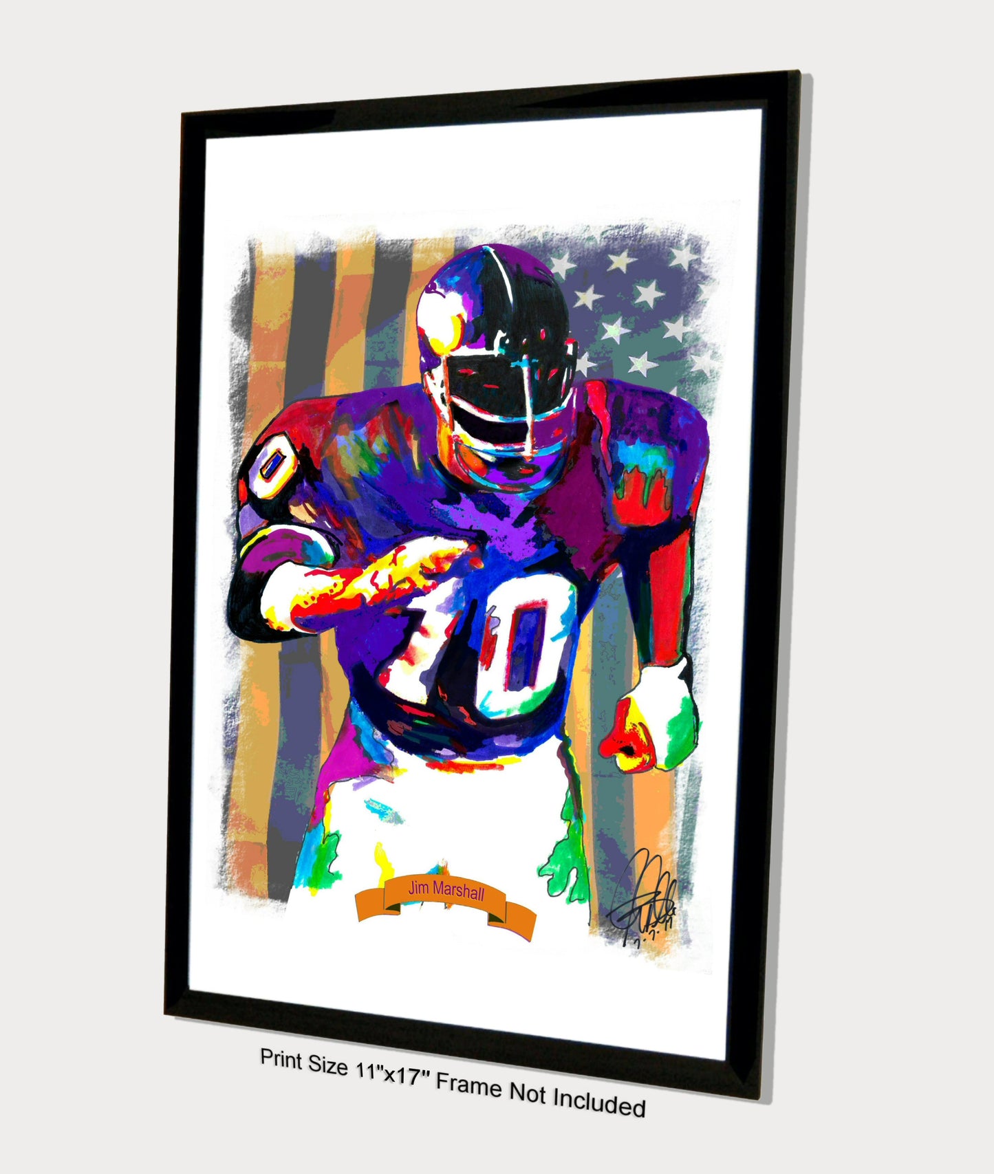 Jim Marshall Minnesota Vikings Football Poster Print Wall Art 11x17