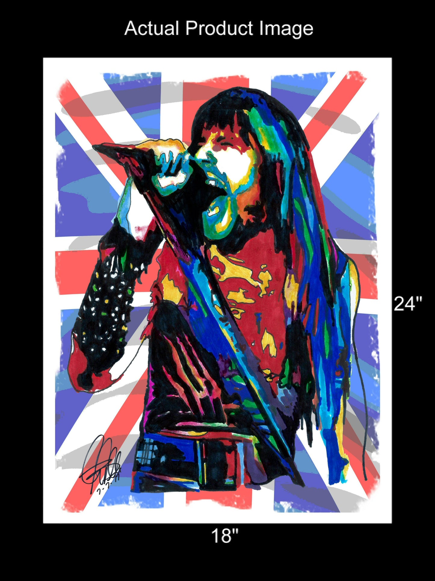 Bruce Dickinson Iron Maiden Singer Rock Music Poster Print Wall Art 18x24