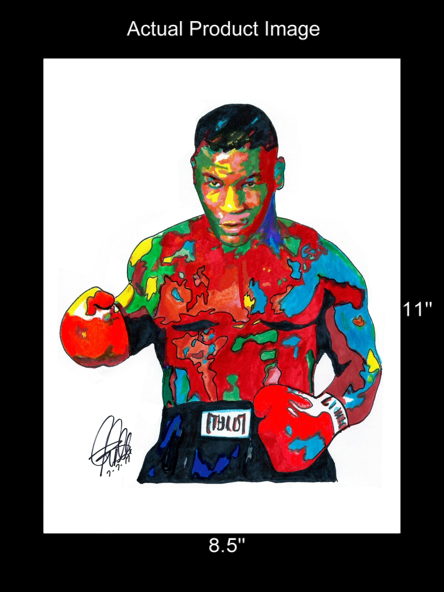 Mike Tyson Heavyweight Boxer Boxing Poster Print Wall Art 8.5x11