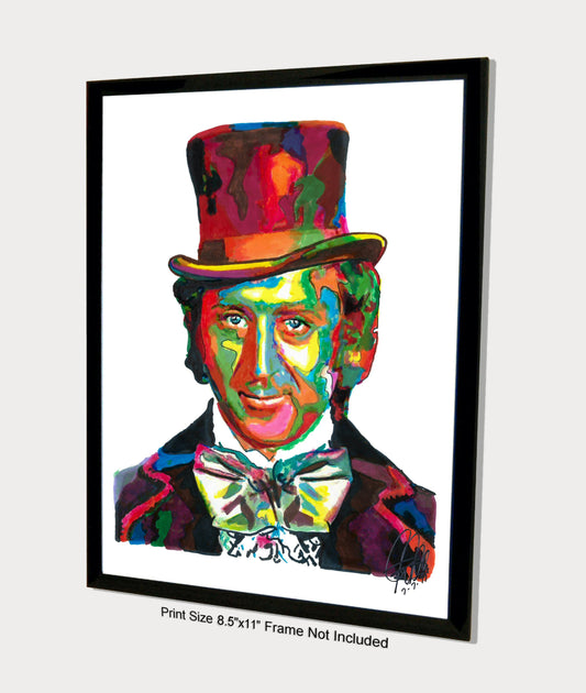 Willy Wonka Gene Wilder Chocolate Factory Movies Print Poster Wall Art 8.5x11