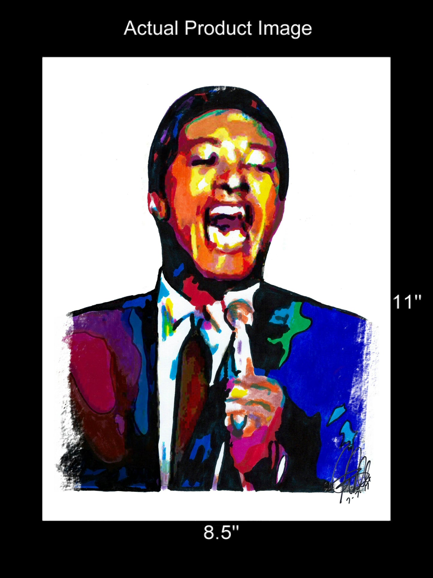 Sam Cooke Singer Piano Guitar Soul Gospel R&B Music Poster Print Wall Art 8.5x11