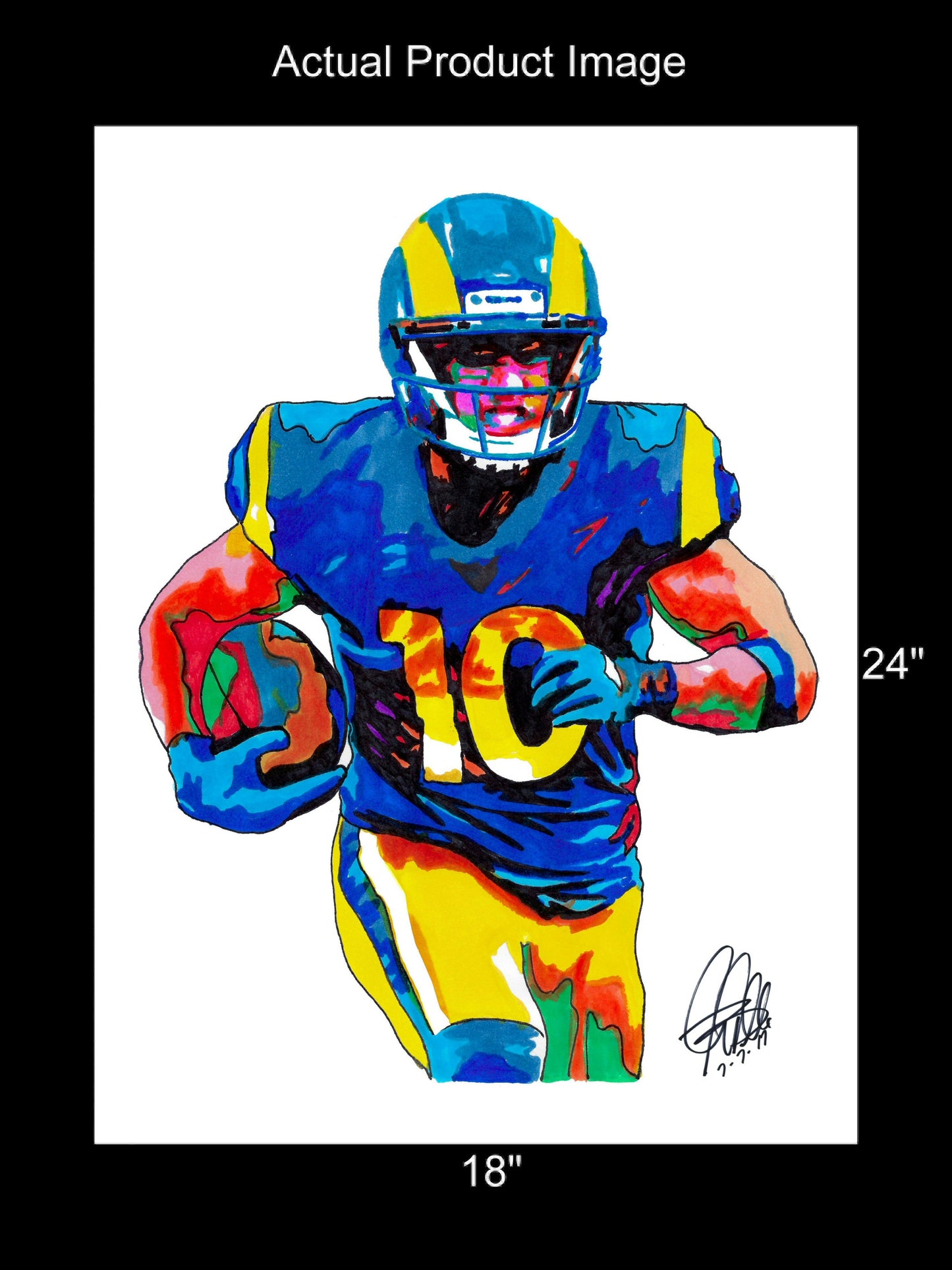 Cooper Kupp Los Angeles Rams Football Sports Poster Print Wall Art 18x24