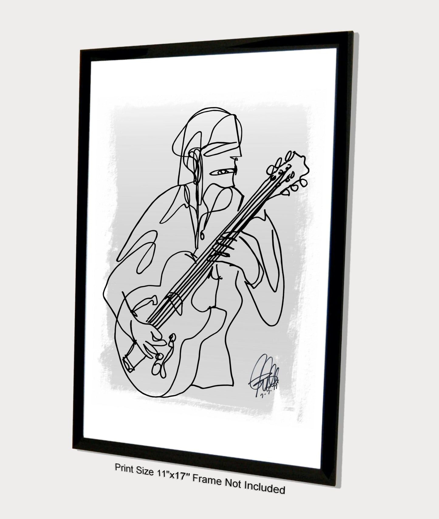 Frustrated Guitar Player Music Poster Print Wall Art 11x17