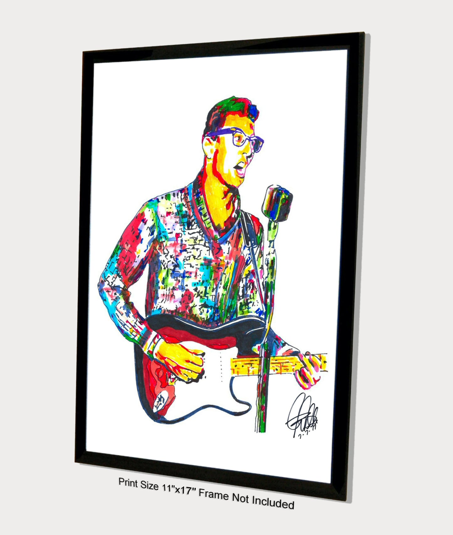 Buddy Holly Rock and Roll Music Print Poster Wall Art 11x17