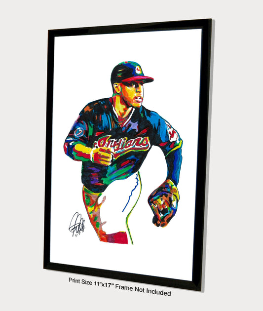 Francisco Lindor Cleveland Indians Baseball Sports Poster Print Wall Art 11x17