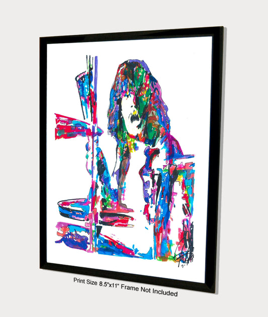 John Bonham Led Zeppelin Bonzo Drums Hard Rock Poster Print Wall Art 8.5x11