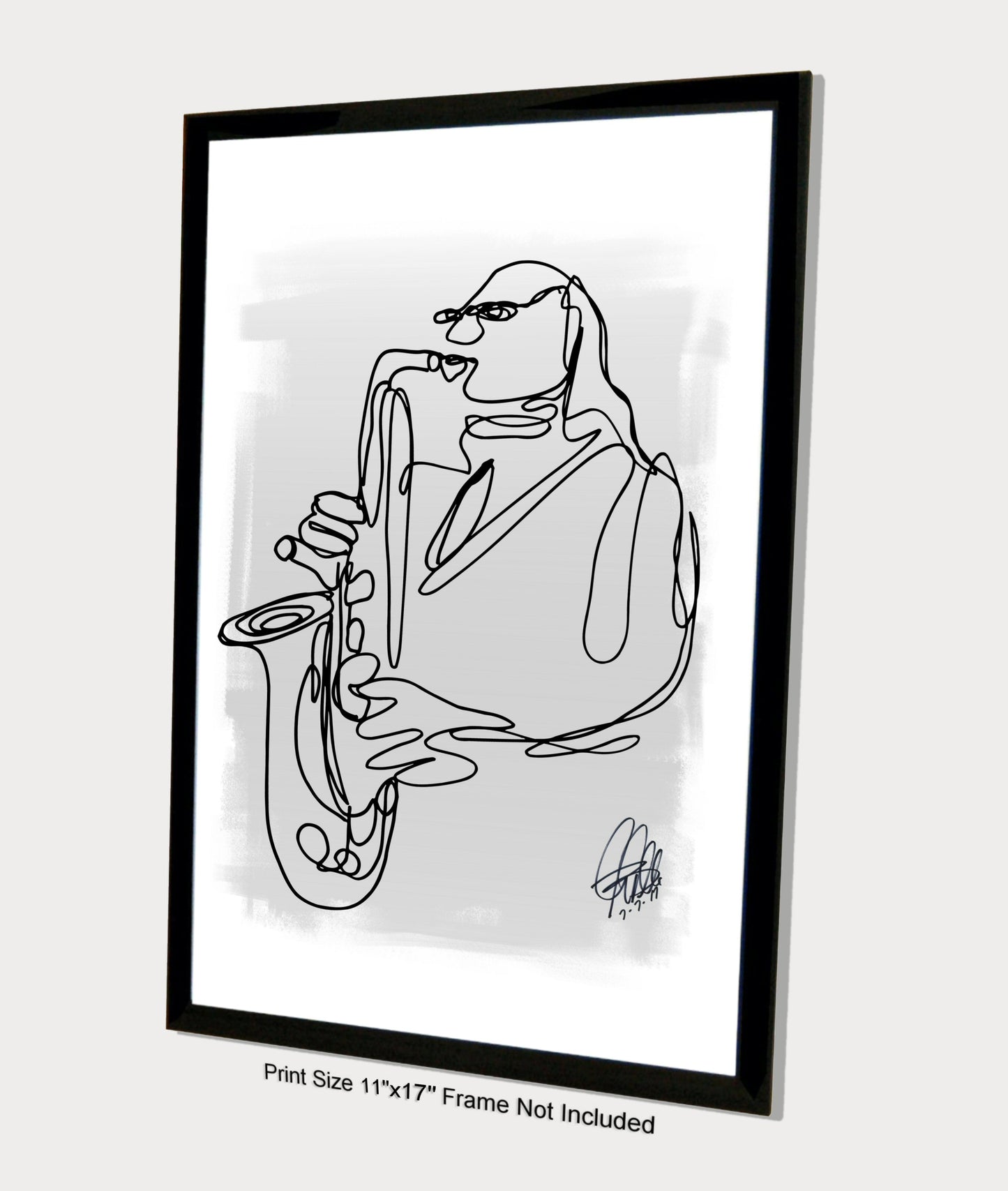 Saxophone Blues Sax Player Music Poster Print Wall Art 11x17