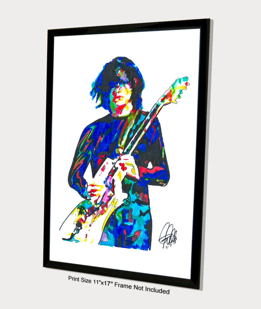 Jack White The Dead Weather Guitar Rock Music Poster Print Wall Art 11x17