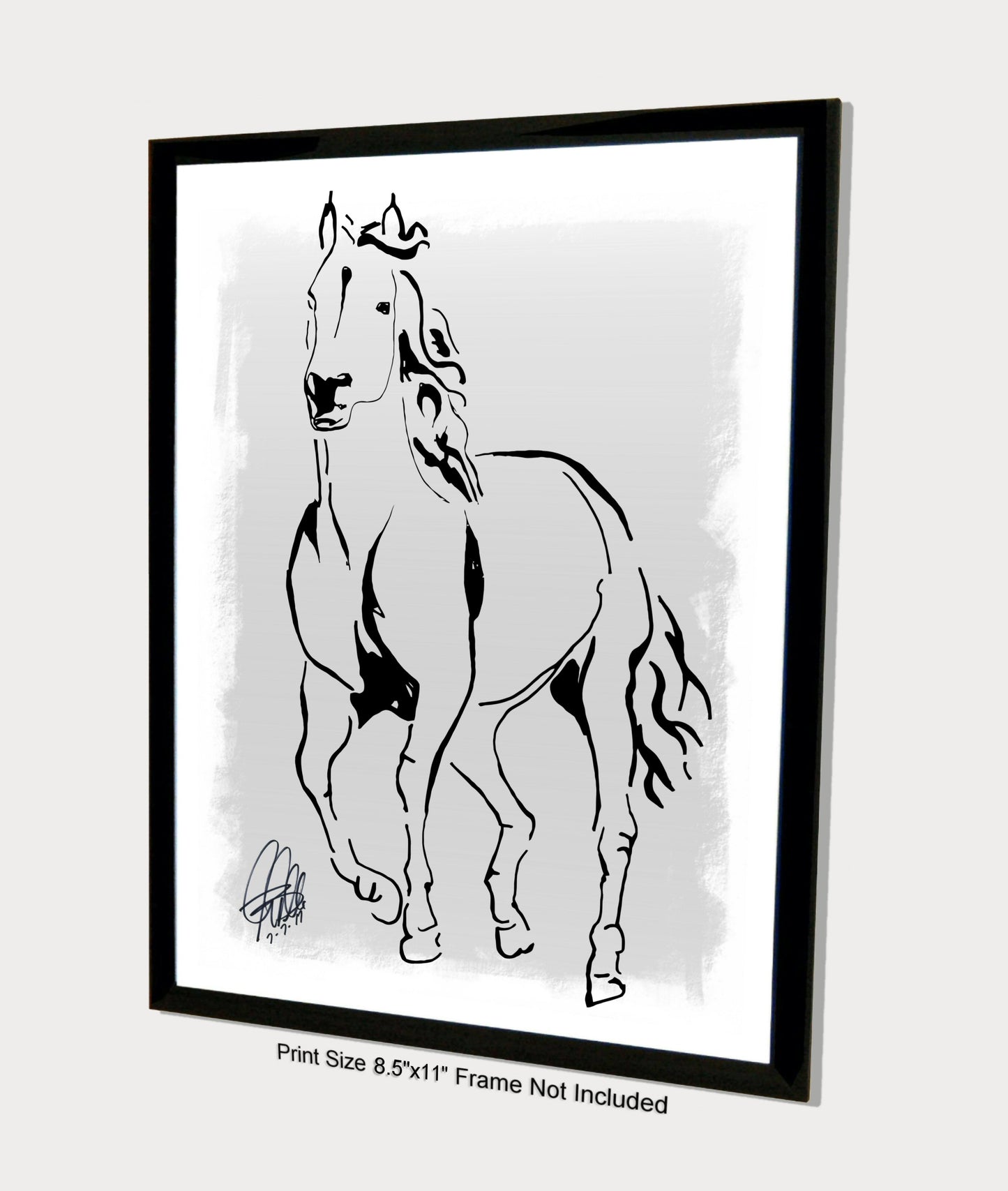 Race Horse Poster Print Wall Art 8.5x11