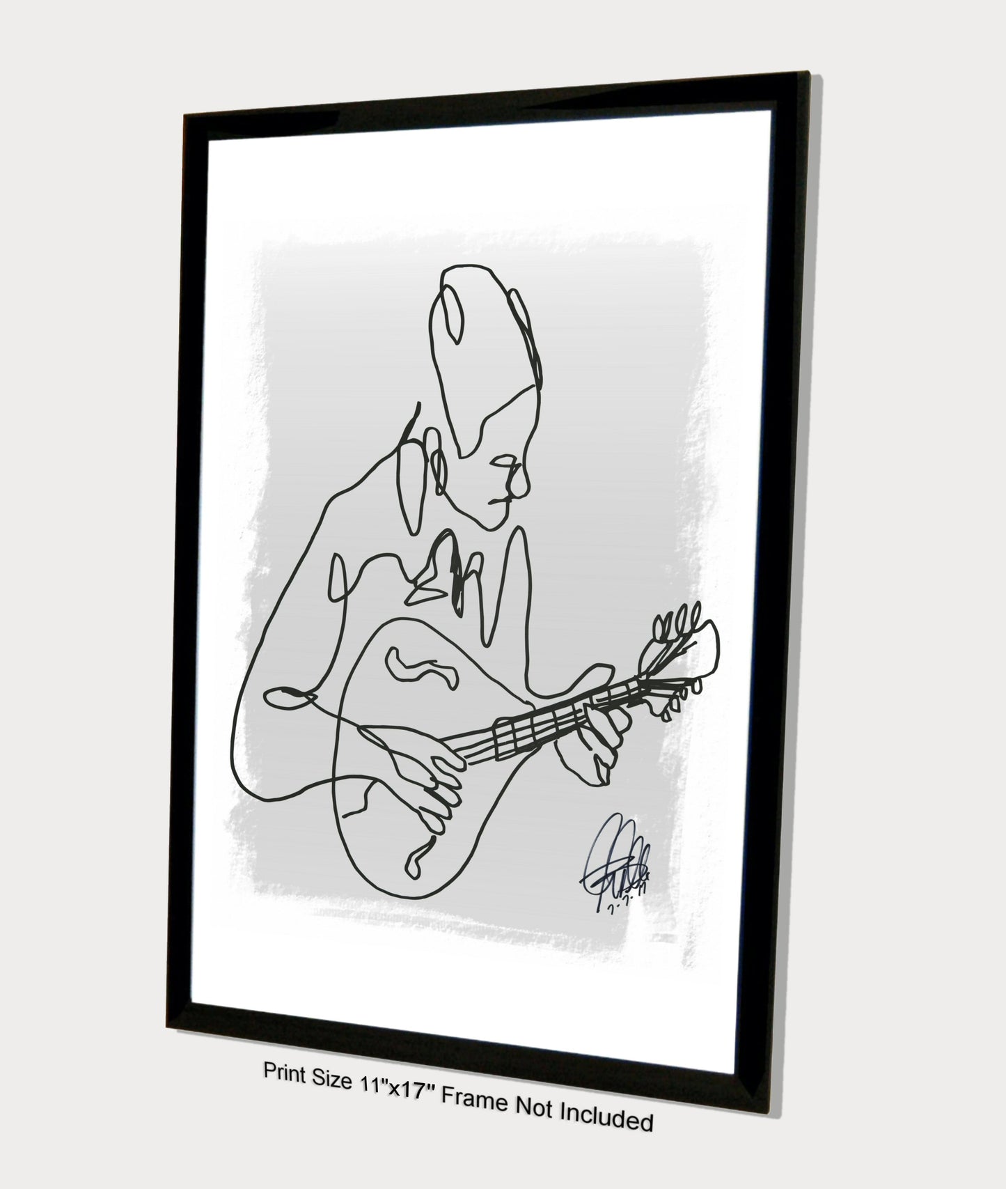 Mandolin Player Music Poster Print Wall Art 11x17