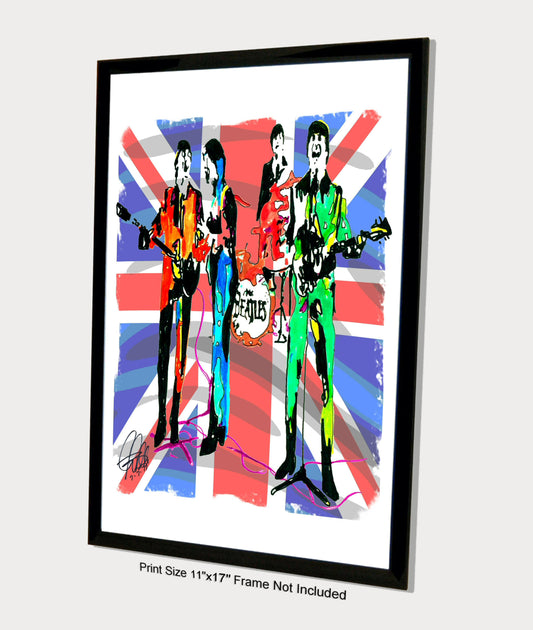 The Beatles John Paul George Ringo Pop Rock Music Poster Print Wall Art 11x17