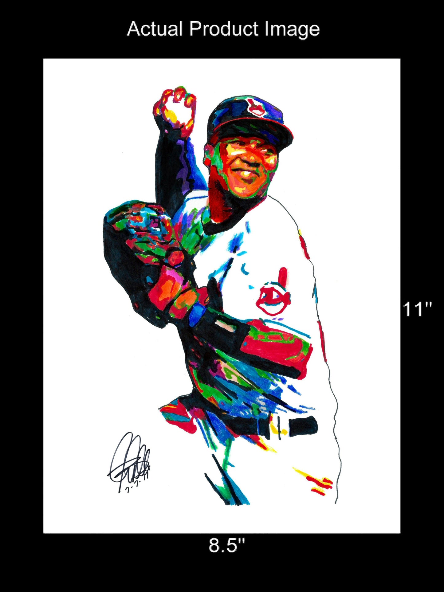 Jose Ramirez Cleveland Indians Baseball Poster Print Wall Art 8.5x11