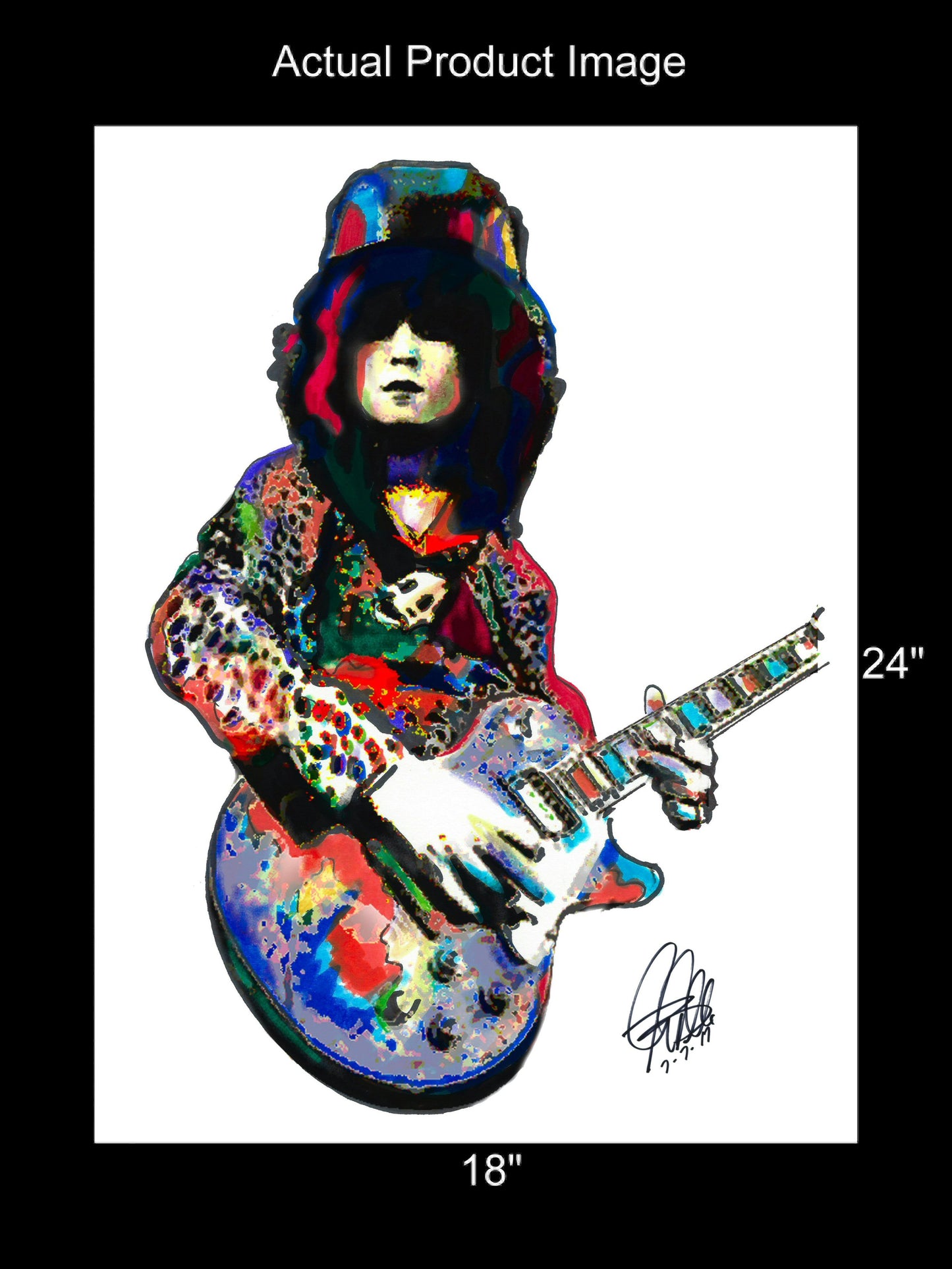 Marc Bolan T Rex Singer Guitar Rock Music Poster Print Wall Art 18x24