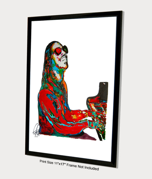 Stevie Wonder Soul Funk Music Poster Print Wall Art 11x17