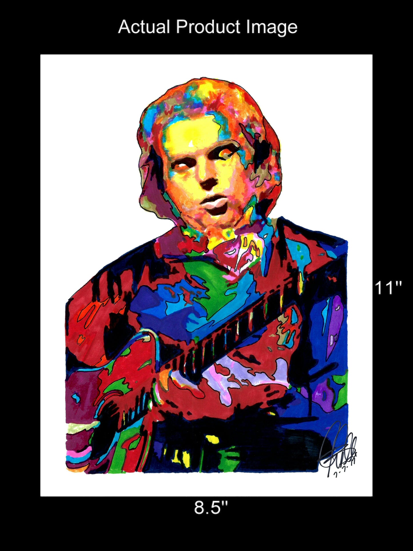 Van Morrison Singer Rock Music Poster Print Wall Art 8.5x11