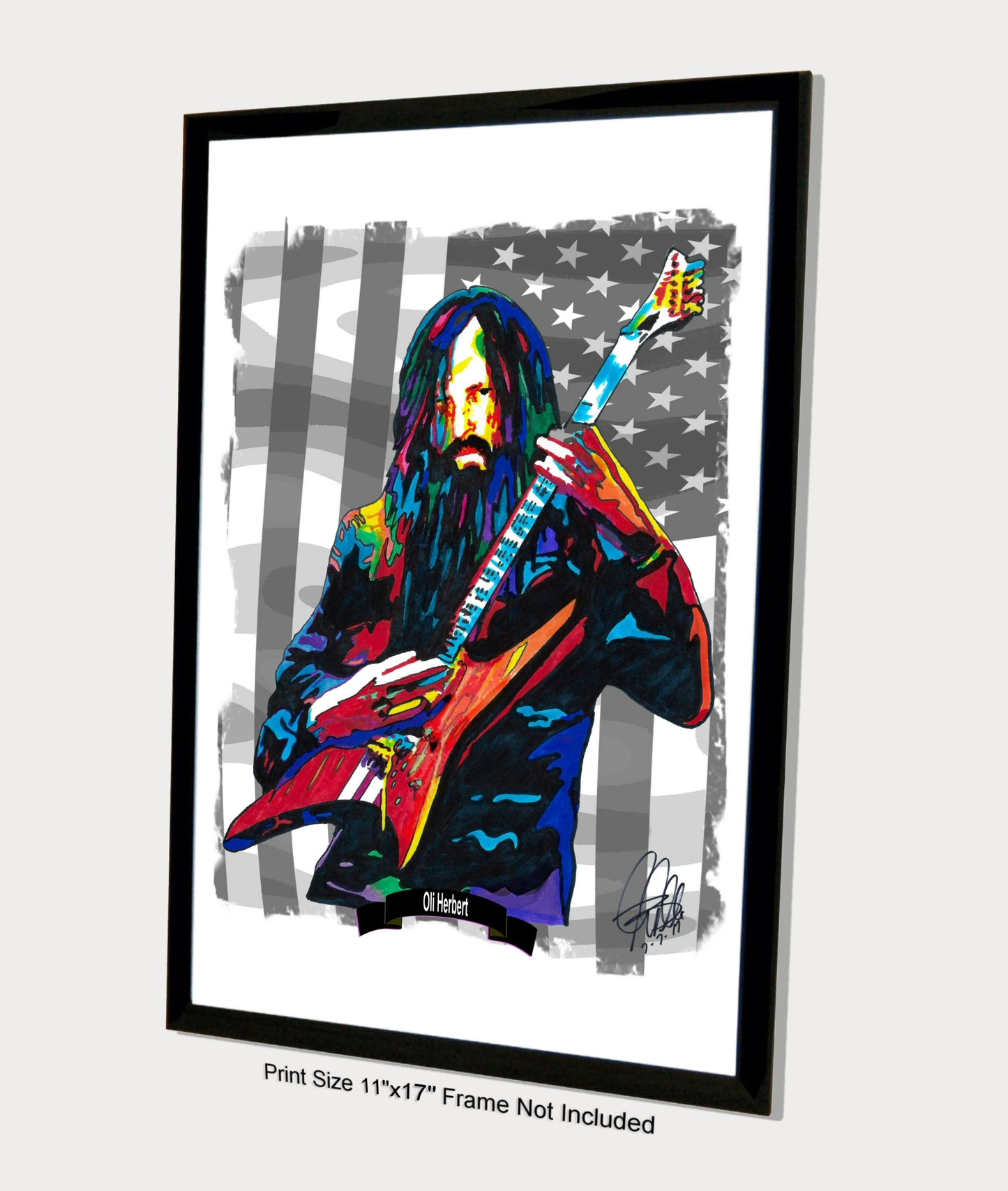 Oli Herbert All That Remains Guitar Metalcore Music Poster Print Wall Art 11x17