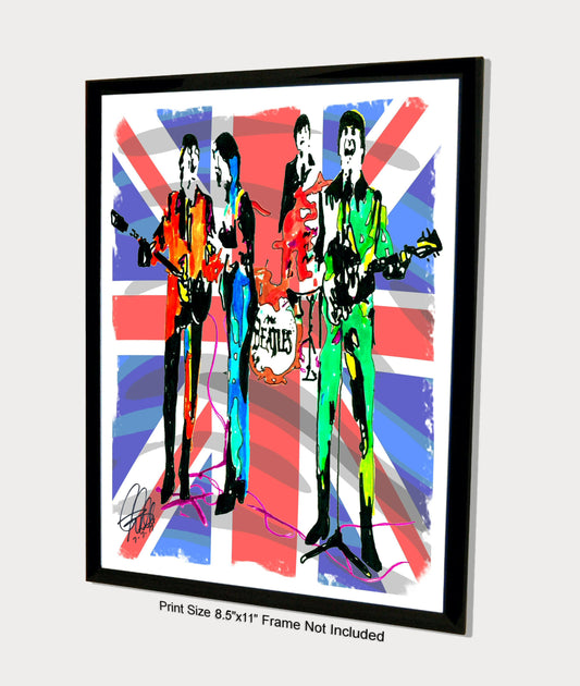 The Beatles John Paul George Ringo Pop Rock Music Poster Print Wall Art 8.5x11