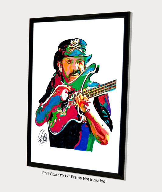 Lemmy Motorhead Bass Metal Rock Music Poster Print Wall Art 11x17