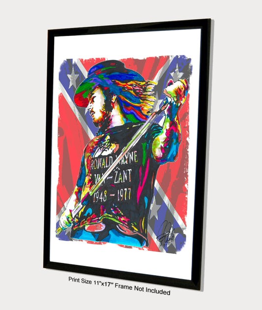 Ronnie Van Zant Lynyrd Skynyrd Singer Rock Music Poster Print Art 11x17