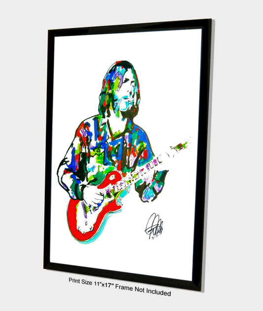 Duane Allman Slide Guitar Southern Rock Music Poster Print Wall Art 11x17