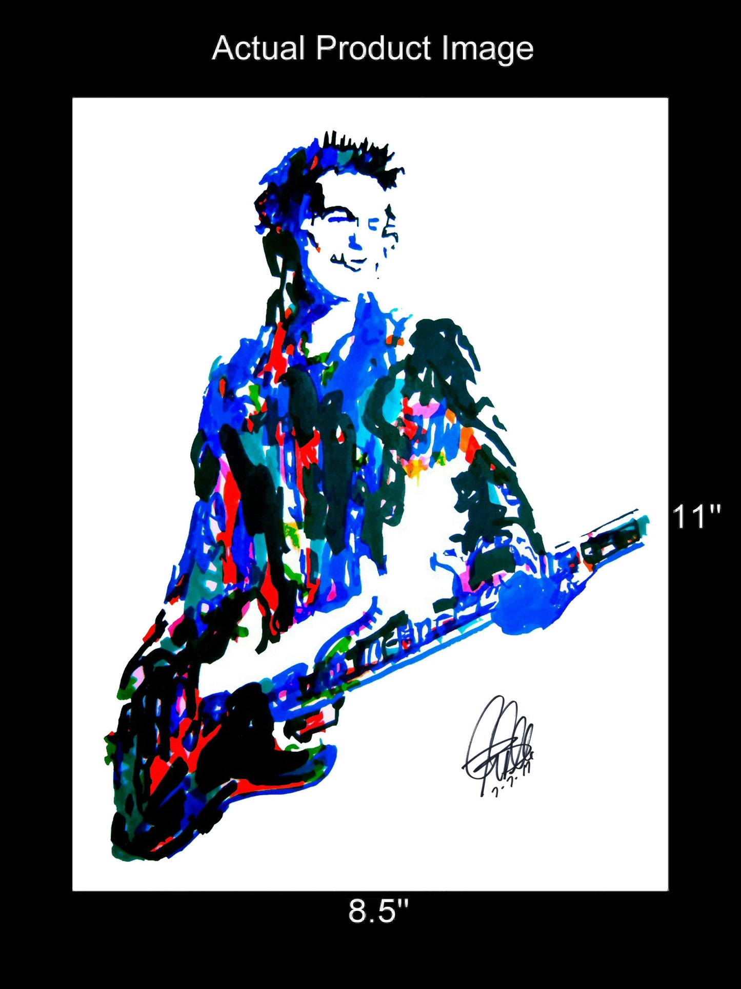 Sid Vicious Sex Pistols Bass Punk Rock Music Poster Print Wall Art 8.5x11