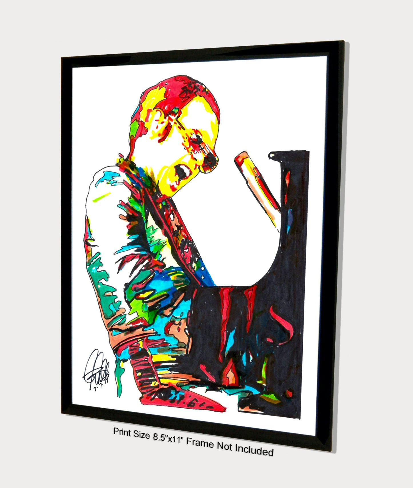 Elton John Singer Piano Rock Music Poster Print Wall Art 8.5x11