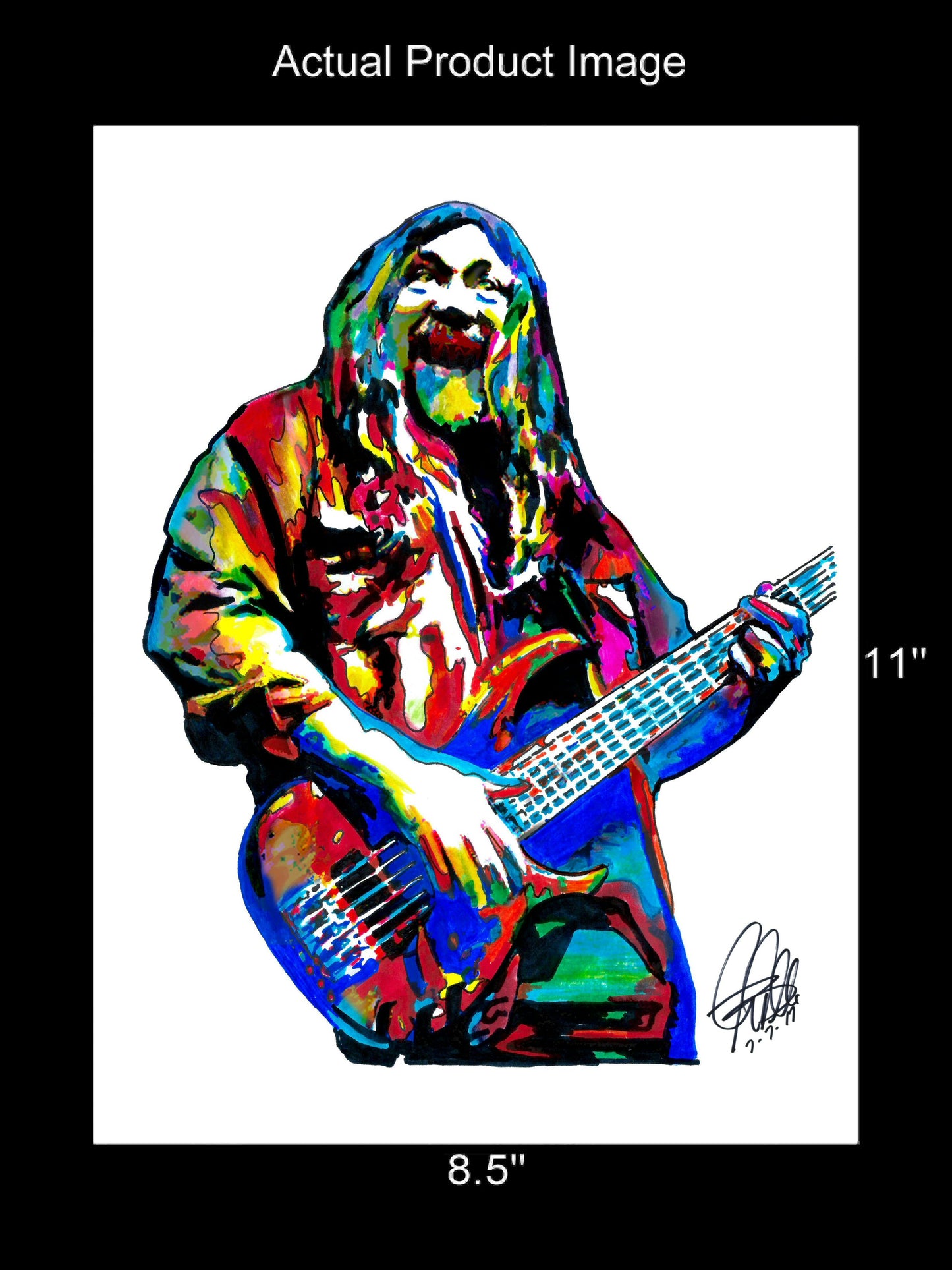 Dave Schools Bass Guitar Rock Music Poster Print Wall Art 8.5x11