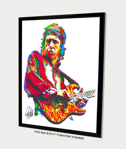 Mark Knopfler Dire Straits Singer Guitar Rock Music Poster Print Wall Art 8.5x11