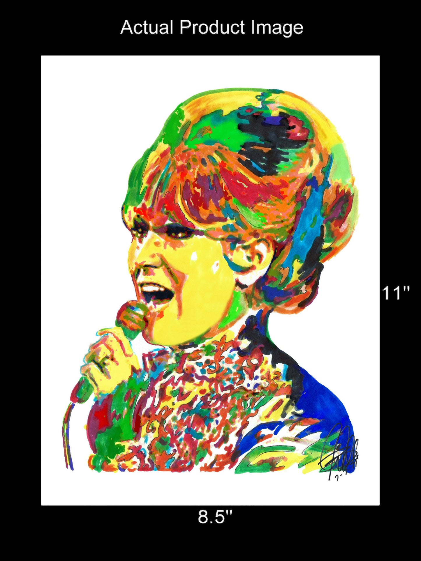 Dusty Springfield Singer Pop Soul Music Poster Print Wall Art 8.5x11