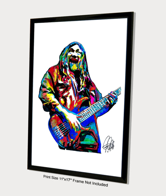 Dave Schools Bass Guitar Rock Music Poster Print Wall Art 11x17