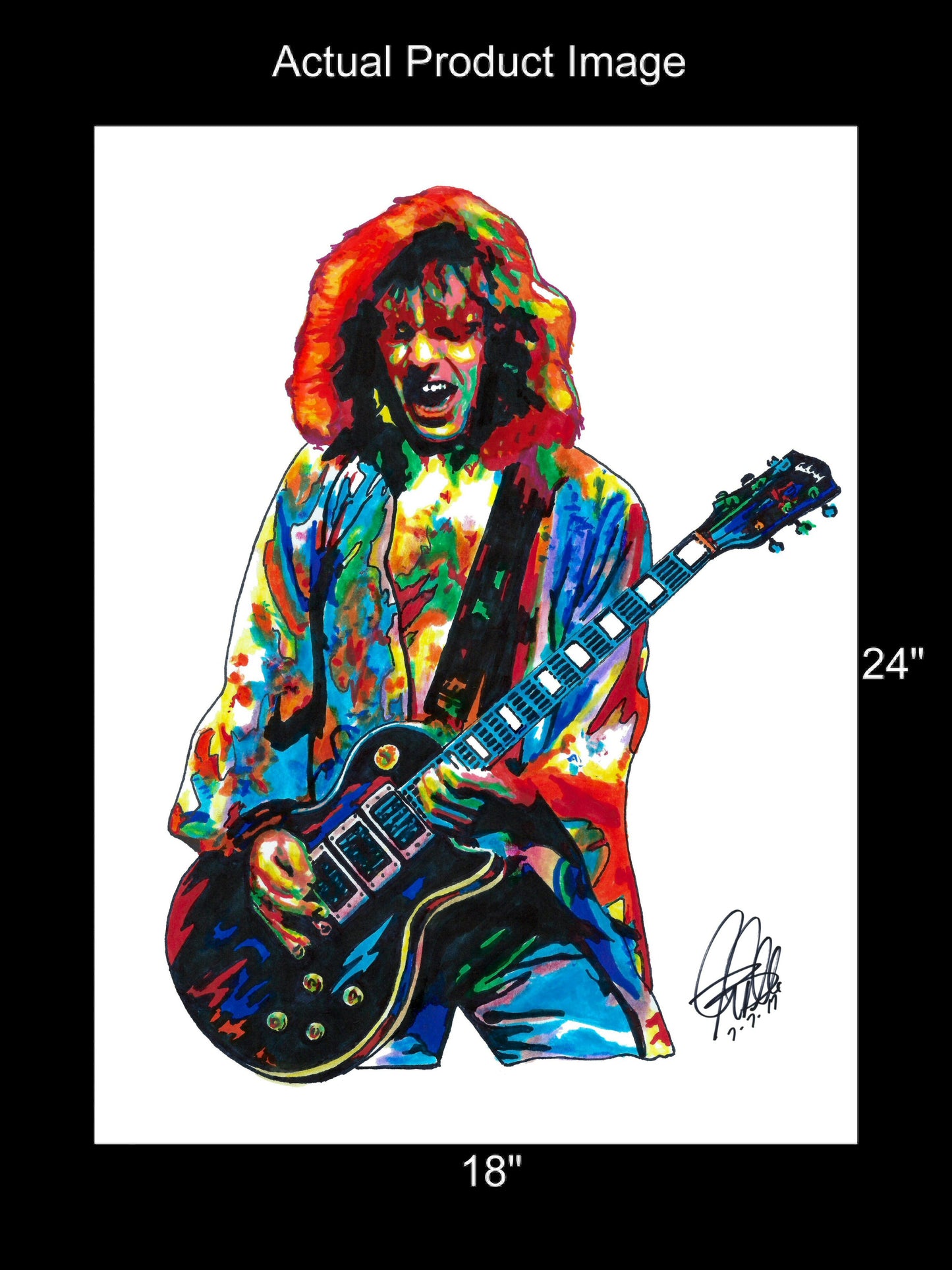 Peter Frampton Guitar Rock Music Poster Print Wall Art 18x24