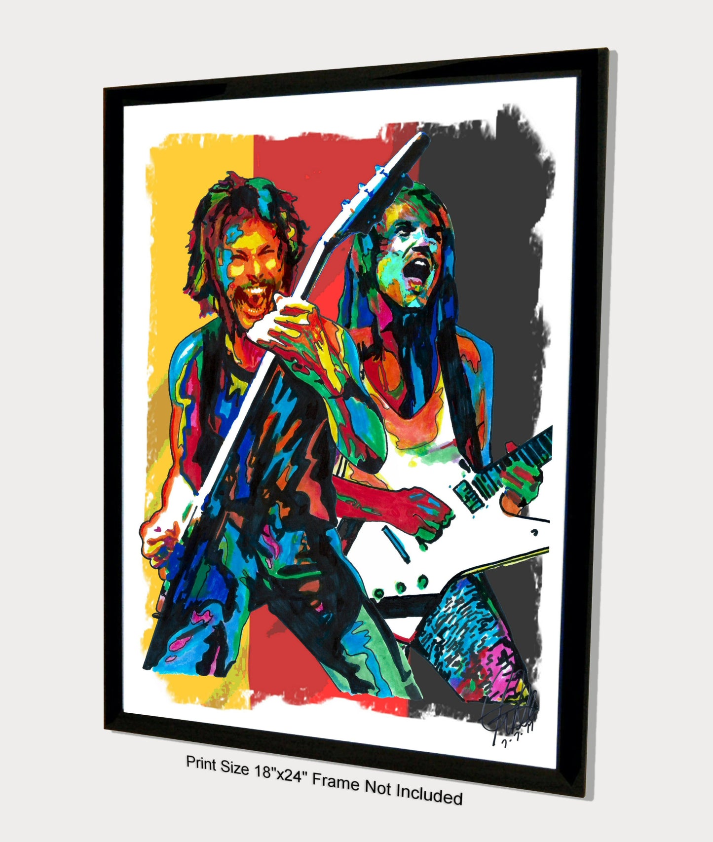 Rudolf Schenker Matthias Jabs Scorpions Guitar Music Poster Print 18x24