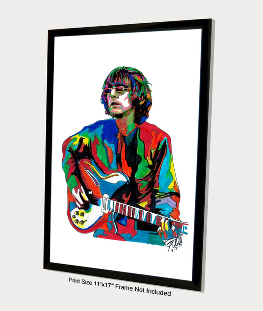 Roger McGuinn The Byrds Guitar Rock Music Poster Print Wall Art 11x17