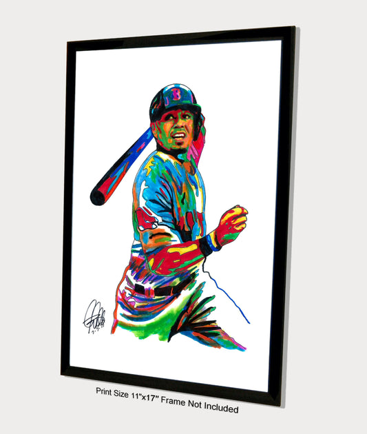 Mookie Betts Boston Red Sox Baseball Sports Poster Print Wall Art 11x17