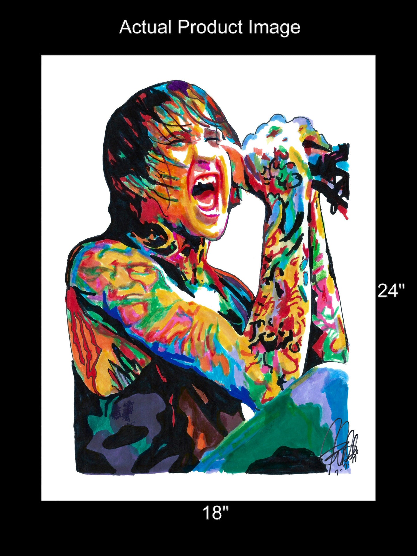 Mitch Lucker Suicide Silence Singer Deathcore Music Poster Print Wall Art 18x24