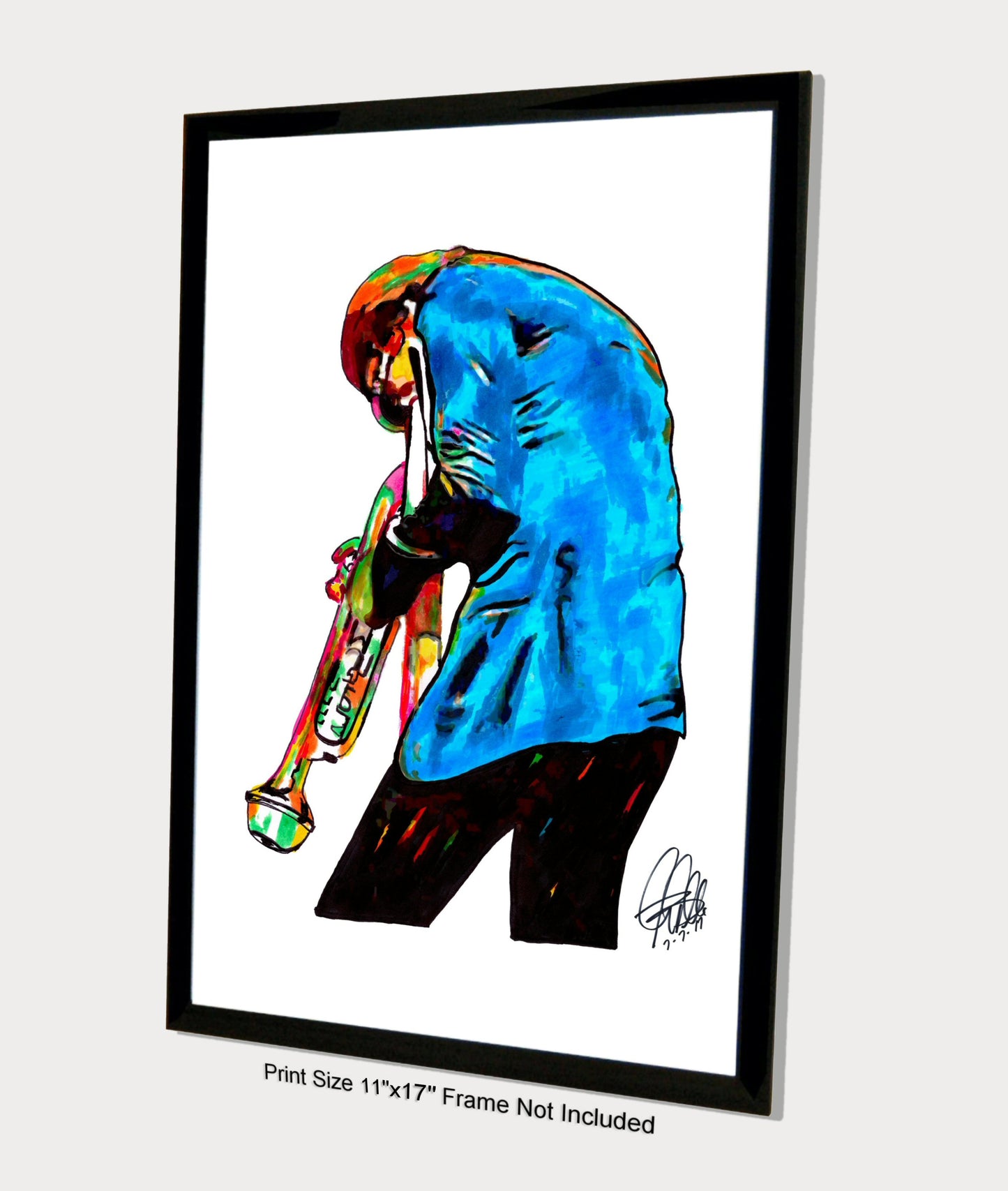 Miles Davis Trumpet Jazz Bebop Music Poster Print Wall Art 11x17