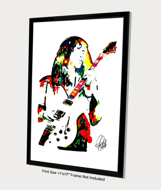 Alex Lifeson Rush Guitar Progressive Rock Music Poster Print Wall Art 11x17