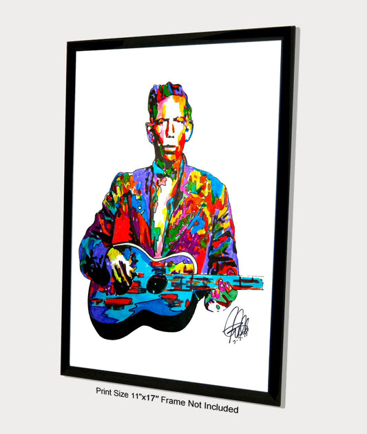 Charlie Patton Slide Guitar Delta Blues Music Print Poster Wall Art 11x17