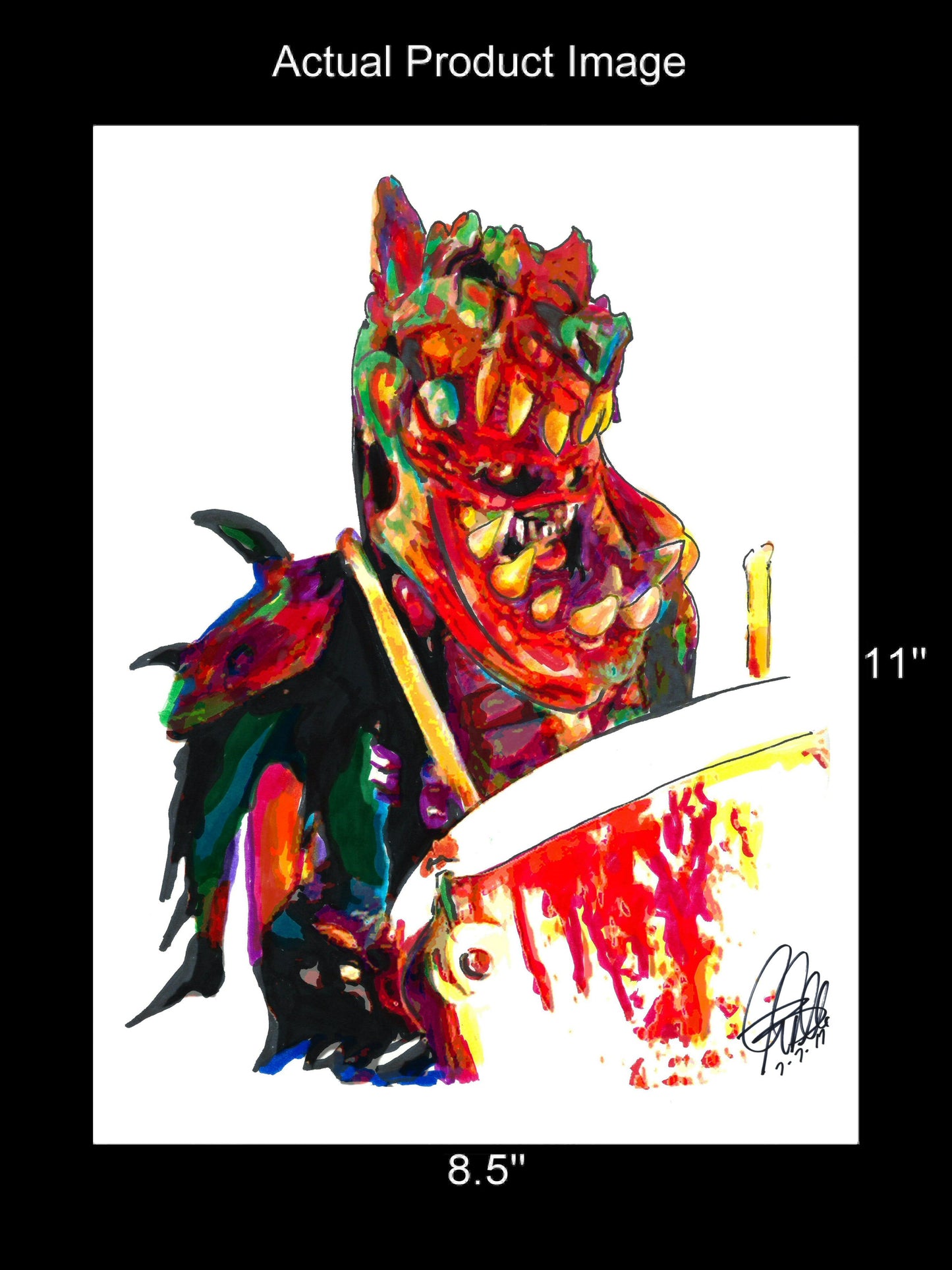 Jizmak Da Gusha GWAR Drums Shock Rock Poster Print Wall Art 8.5x11